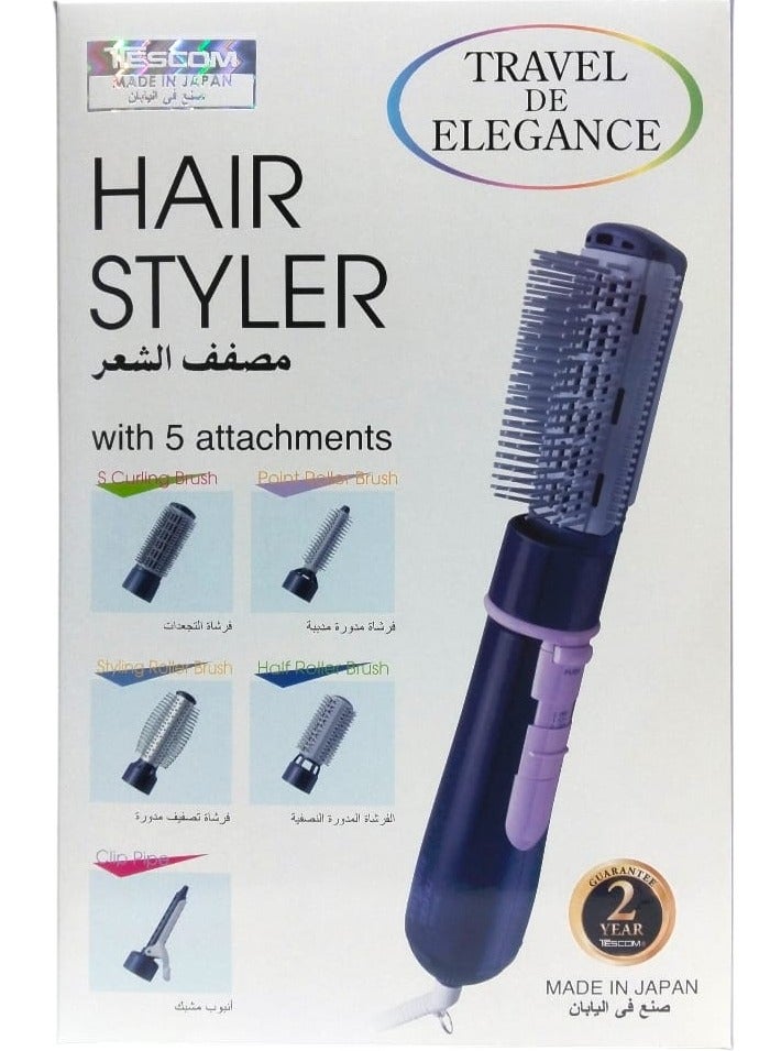 Hair styler and dryer set, 5 pieces - Tescom, made in Japan